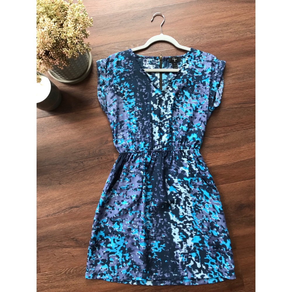 AQUA by Bloomingdales Multi Blue Dress XS